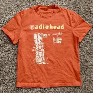 Orange Radiohead Band Tee T Shirt
